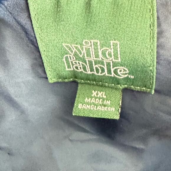 Wild Fable Blue Shiny Metallic Puffer Jacket Size XXL - Picture 8 of 10